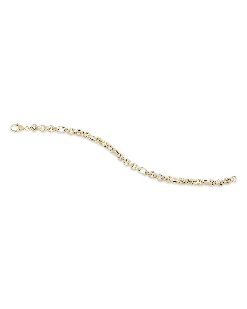 Bloomingdale's Fine Collection Rolo Figaro Chain Link Bracelet
