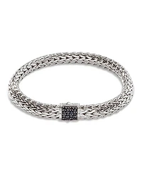 John Hardy Sterling Silver Icon Bracelet with Pave Black Sapphire
