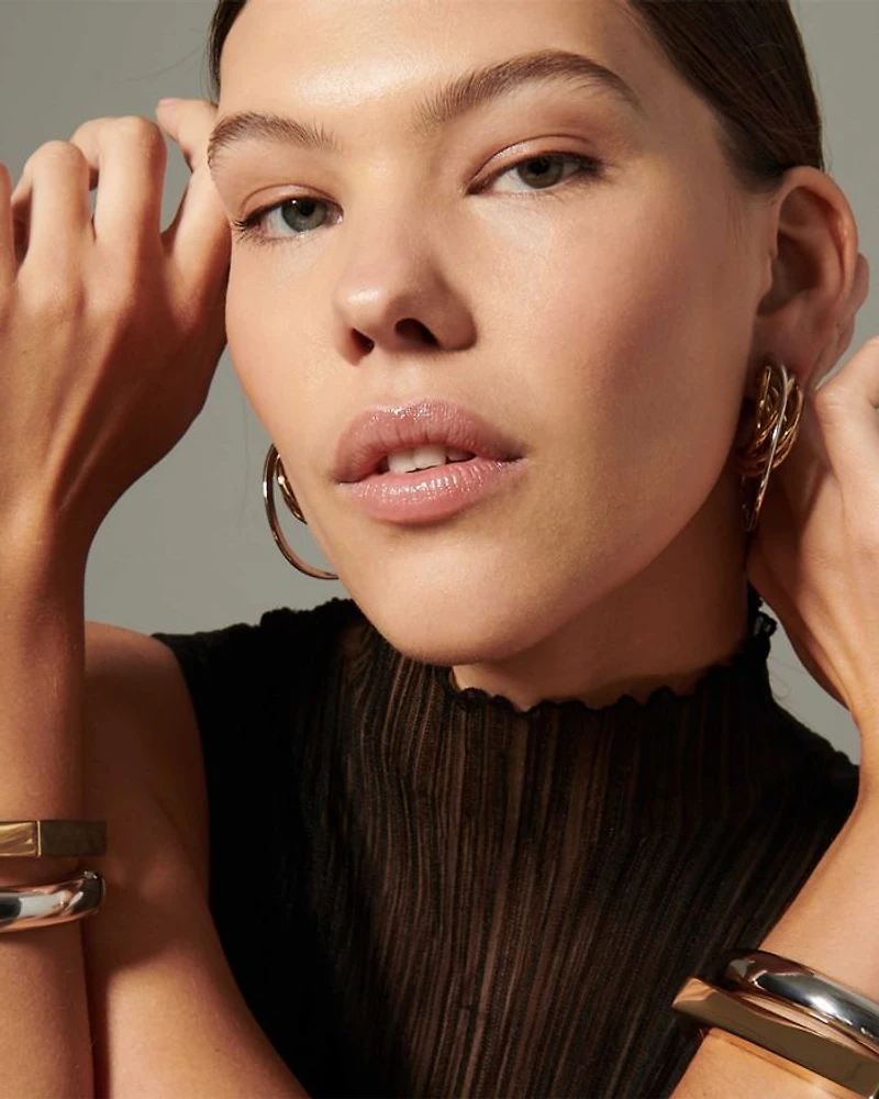 Tina Geometric Double Row Cuff Bracelet