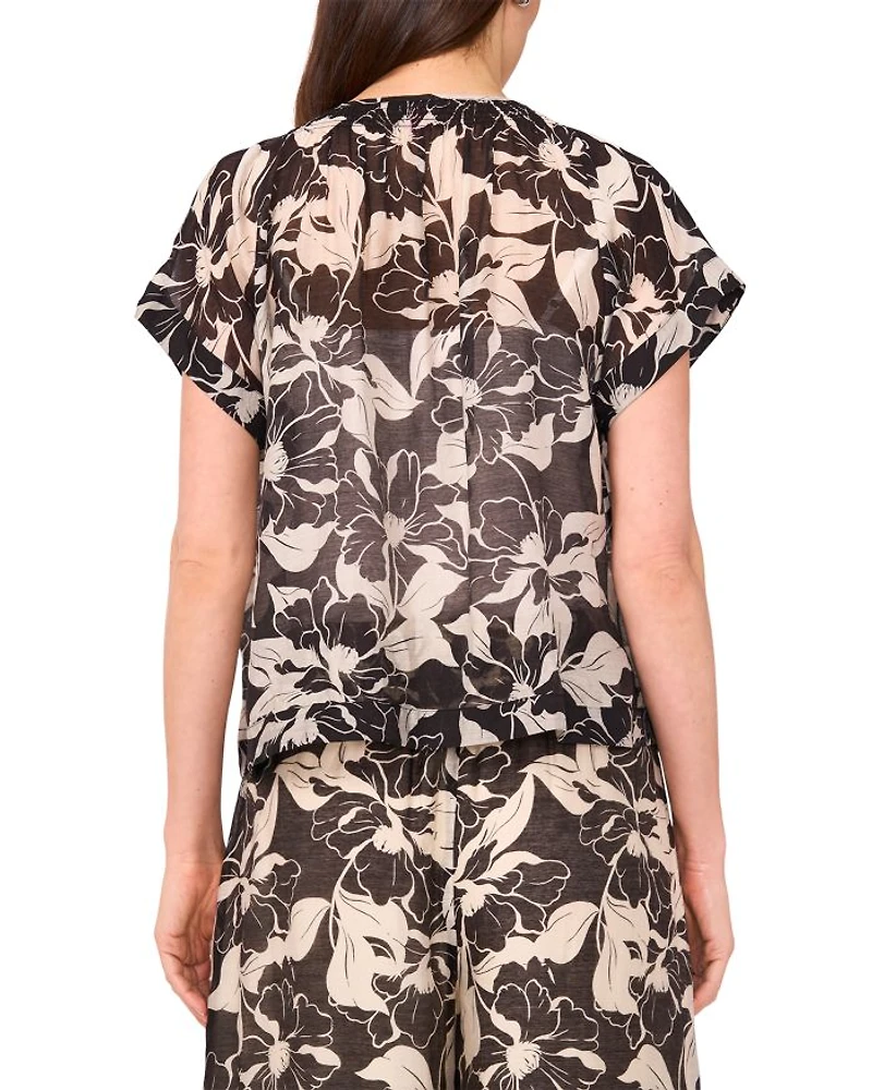 Shirred Peasant Blouse
