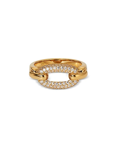Nadri Alma Pave Link Statement Ring