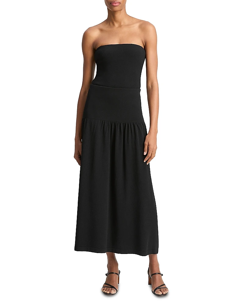 Vince Strapless Compact Drop Waist Dress