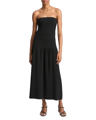 Vince Strapless Compact Drop Waist Dress