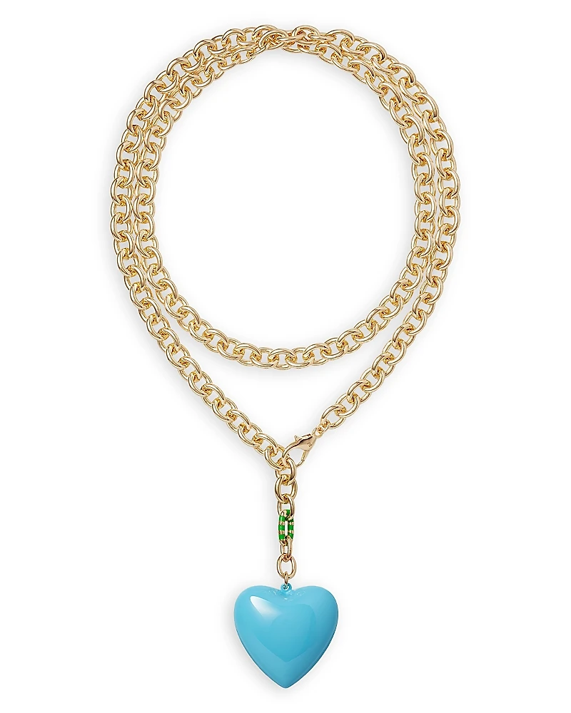 Roxanne Assoulin Puffy Heart Pendant Necklace