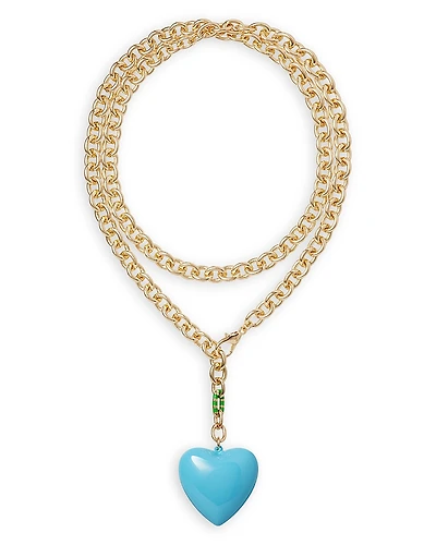 Roxanne Assoulin Puffy Heart Pendant Necklace