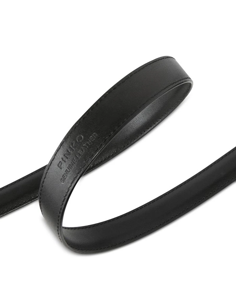 Women's Love Berry H2 Black Leather Belt