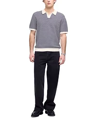 Pointelle Stitch Regular Fit Short Sleeve Sweater