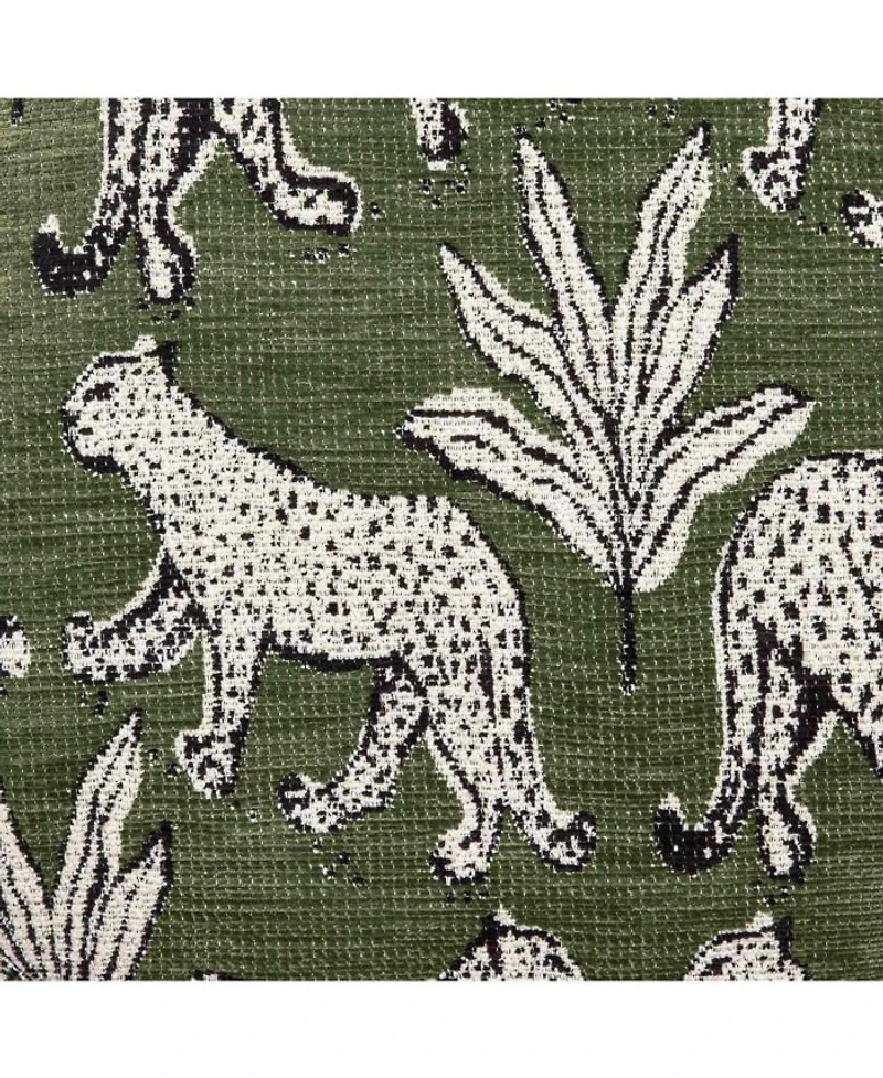 Raji Leopard Jacquard Ottoman