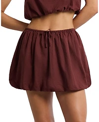 Onia Air Linen Bubble Mini Skirt