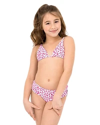 Girls' Reversible Triangle Two Piece Swimsuit - Little Kid, Big Kid