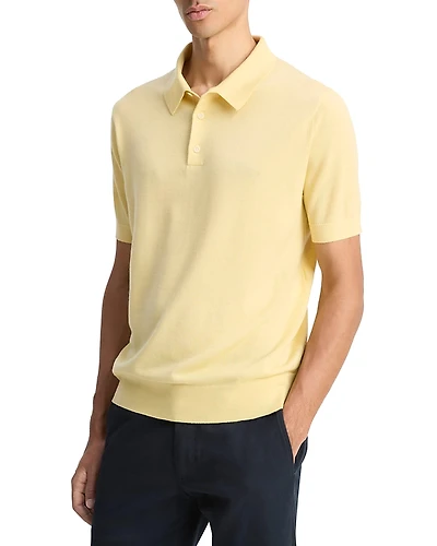 Vince Wool Cashmere Short Sleeve Polo Shirt