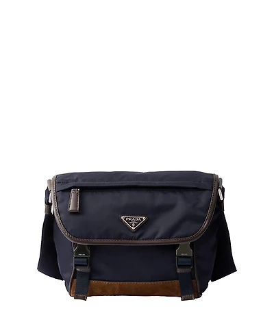 Prada Medium Re-Nylon and Leather Shoulder Bag