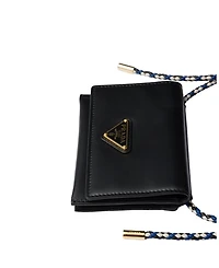 Card Holder With Leather Shoulder Strap