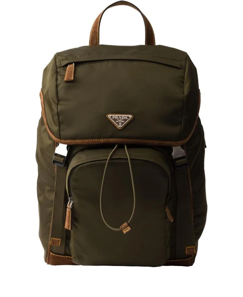 Re-Nylon and Suede Backpack