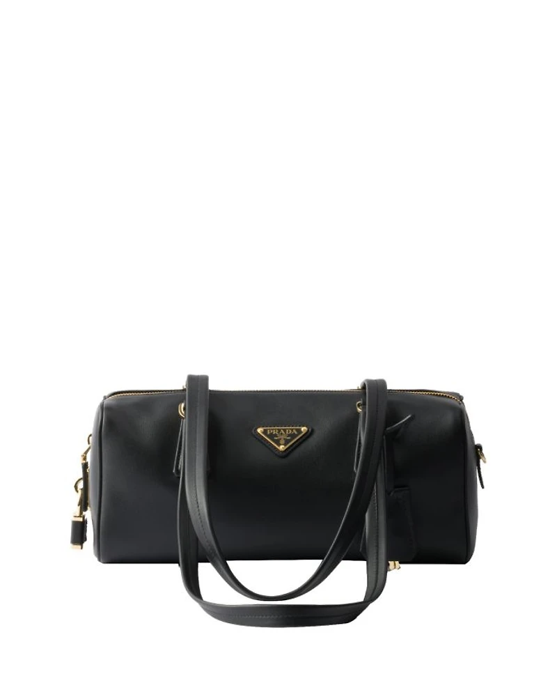 Medium Leather Top-Handle Bag with Padlock