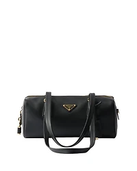 Medium Leather Top-Handle Bag with Padlock