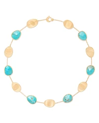 Marco Bicego 18K Yellow Gold Lunaria Turquoise Collar Necklace, 17.75