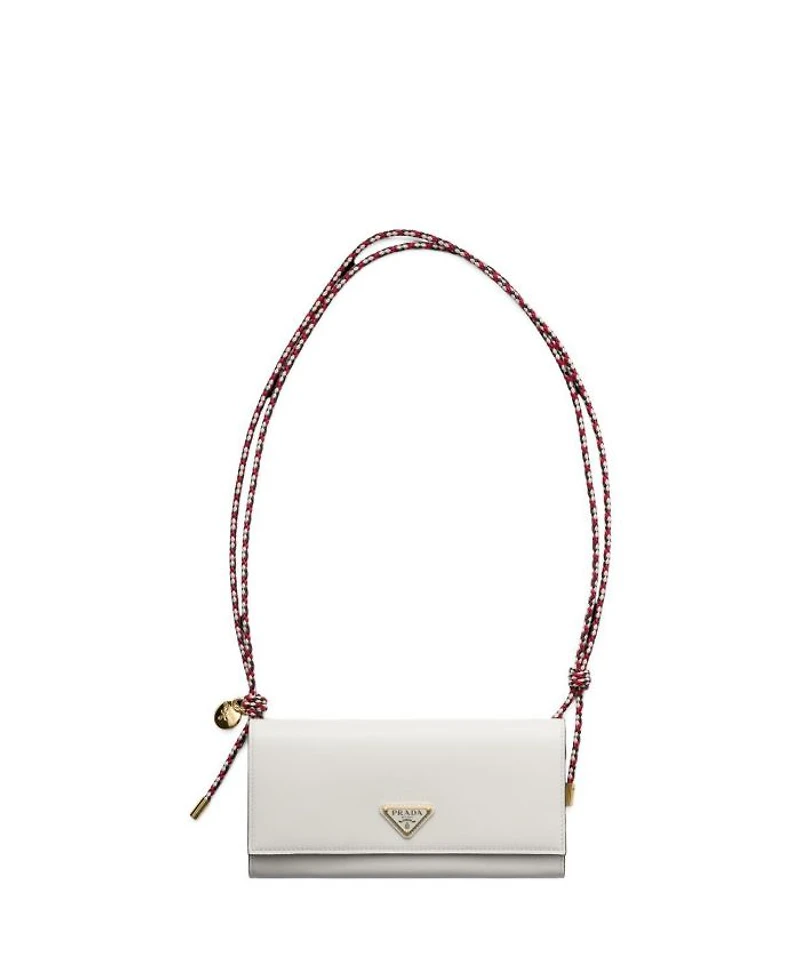 Wallet with Leather Shoulder Strap
