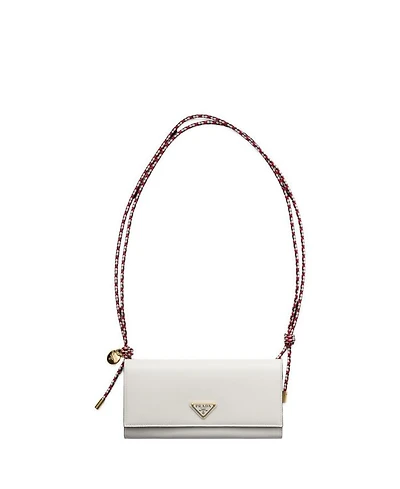 Wallet with Leather Shoulder Strap