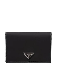 Re-Nylon and Saffiano Leather Passport Holder