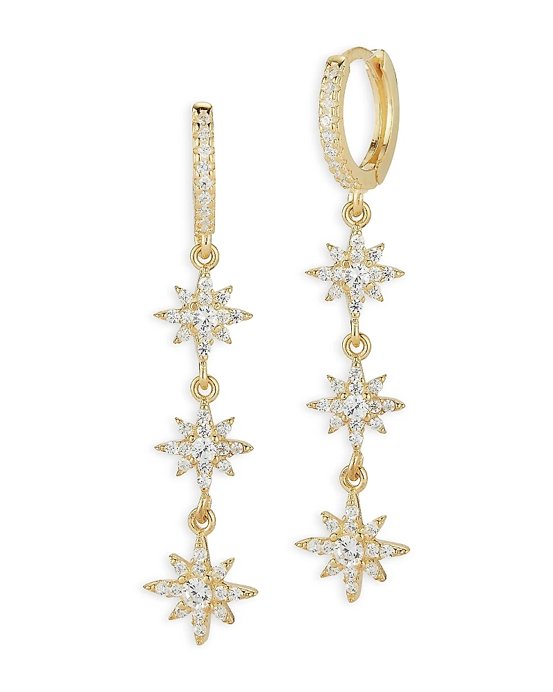 Aqua Star Drop Earrings