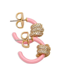 Ropes & Knots Pavé Knot Hoop Earrings