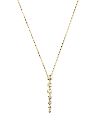 Bloomingdale's Fine Collection Diamond Honeycomb Bezel Linear Pendant Necklace