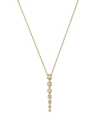 Bloomingdale's Fine Collection Diamond Honeycomb Bezel Linear Pendant Necklace