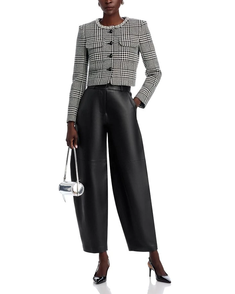 Houndstooth Crystal Trim Jacket