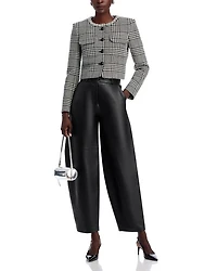 Houndstooth Crystal Trim Jacket