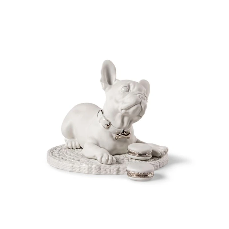 French Bulldog with Macarons Re-Deco Sculpture