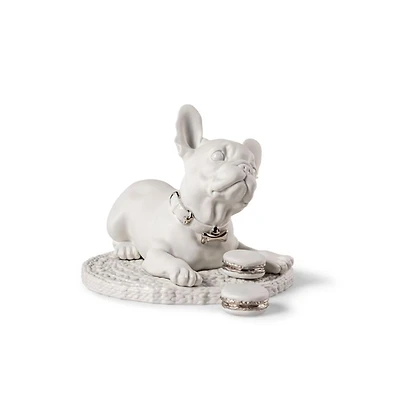 French Bulldog with Macarons Re-Deco Sculpture