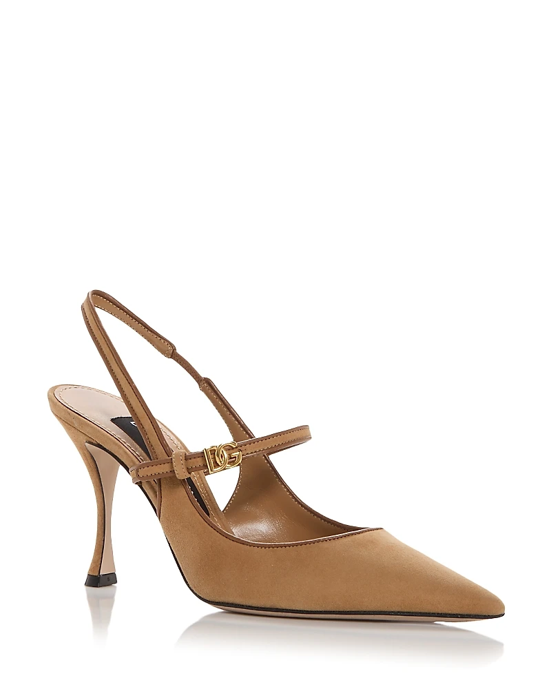 Dolce & Gabbana Women's Suede Leather Slingbacks