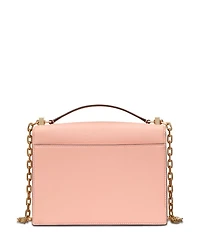 Deco Pebbled Leather Small Chain Shoulder Bag
