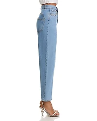 Crystal Heart Jeans Light Blue