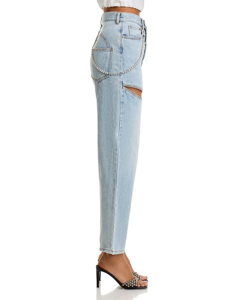 Slit Jeans Light Blue