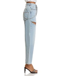 Slit Jeans Light Blue