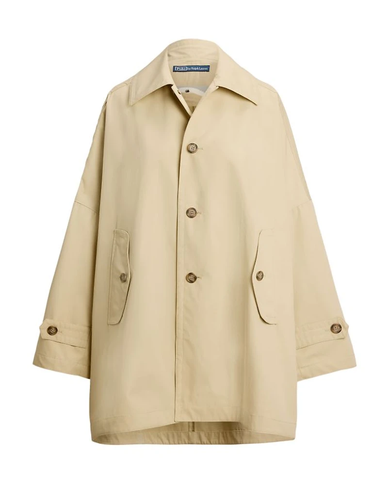 Oversize Cotton Twill Car Coat