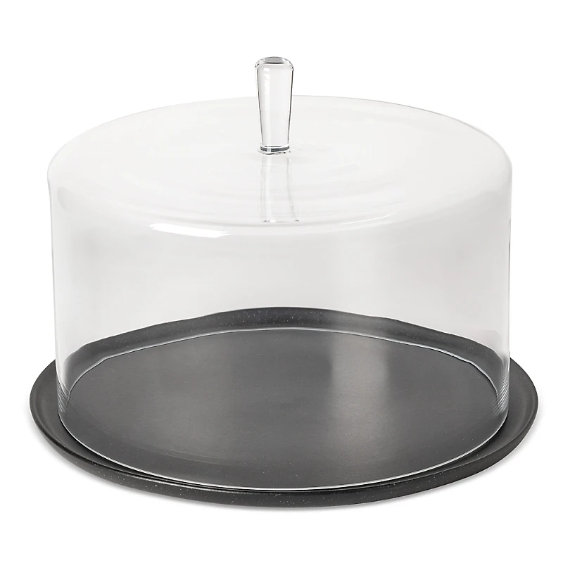 Costa Nova Set Plate with Glass Dome