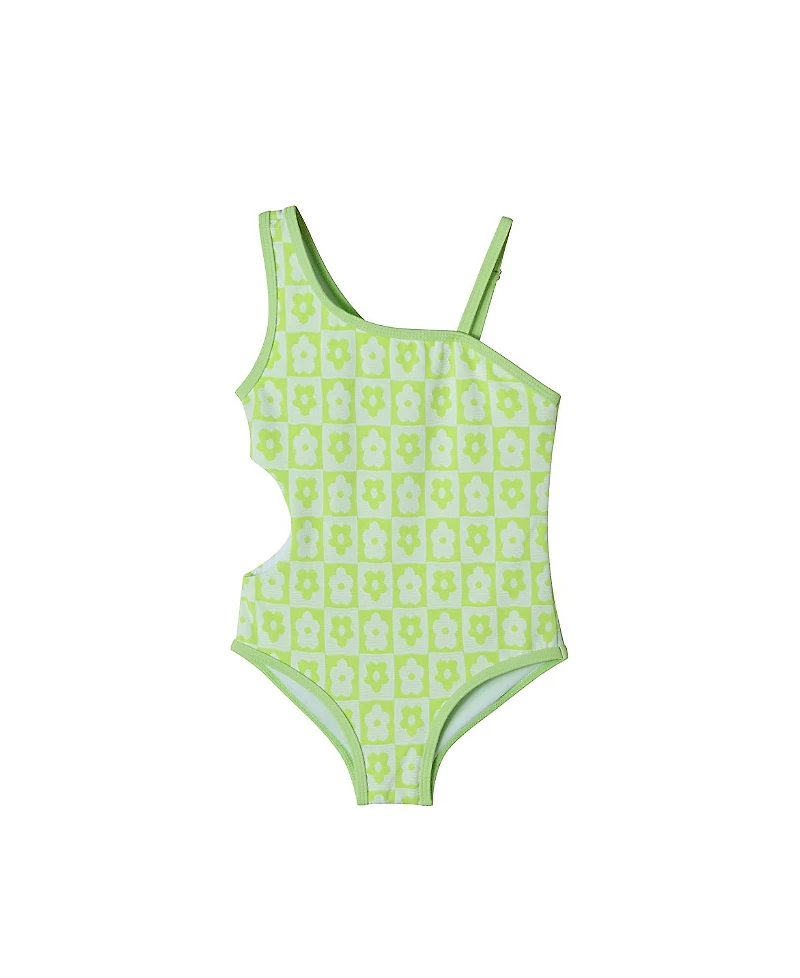 Andy & Evan Girls' Floral One-Piece Swimsuit - Little Kid