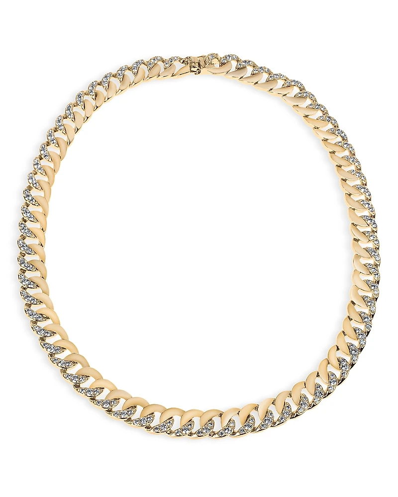 Kenneth Jay Lane Pave Chain Link Necklace