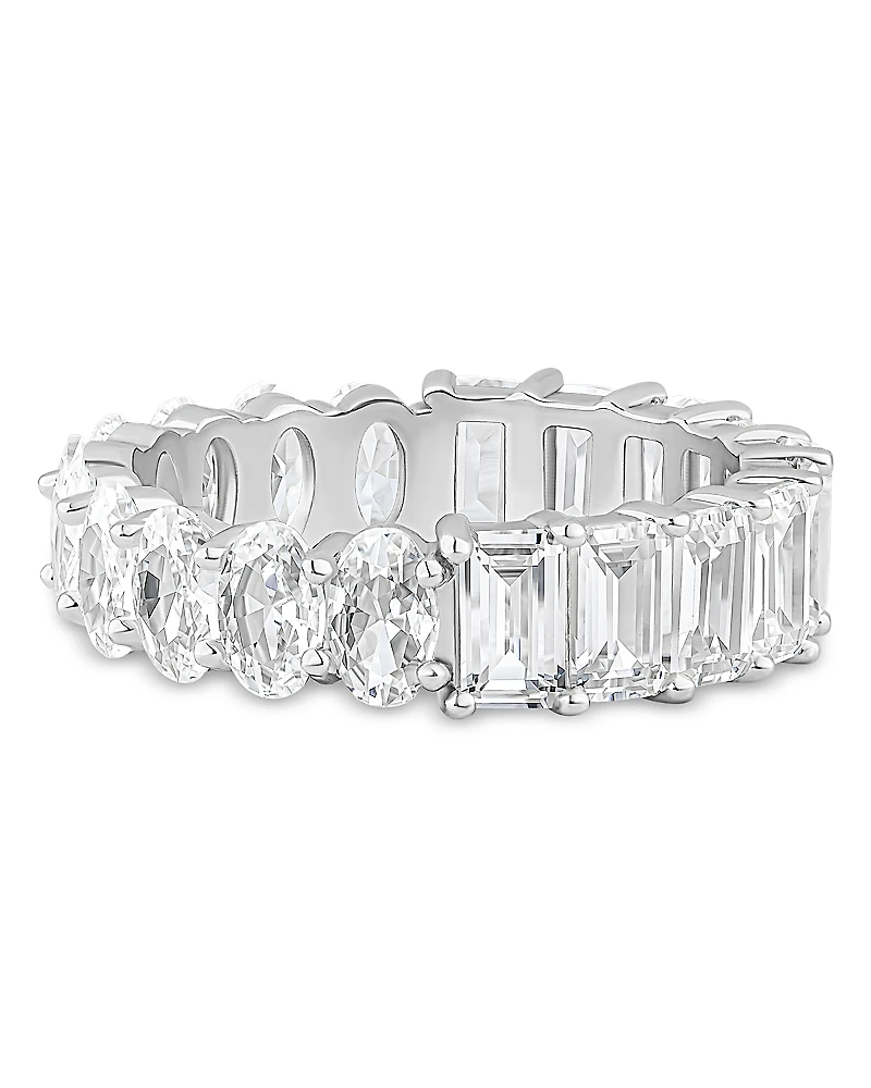 Kenneth Jay Lane Oval & Emerald Cut Cubic Zirconia Eternity Band Ring
