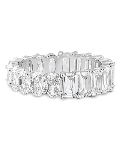 Kenneth Jay Lane Oval & Emerald Cut Cubic Zirconia Eternity Band Ring
