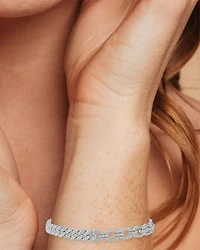 Pavé Mixed Chain Link Bracelet