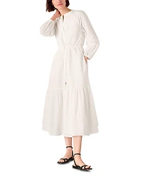 Whistles Broderie Midi Shirt Dress