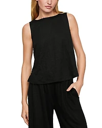 Eberjey Linen Cropped Tank Top