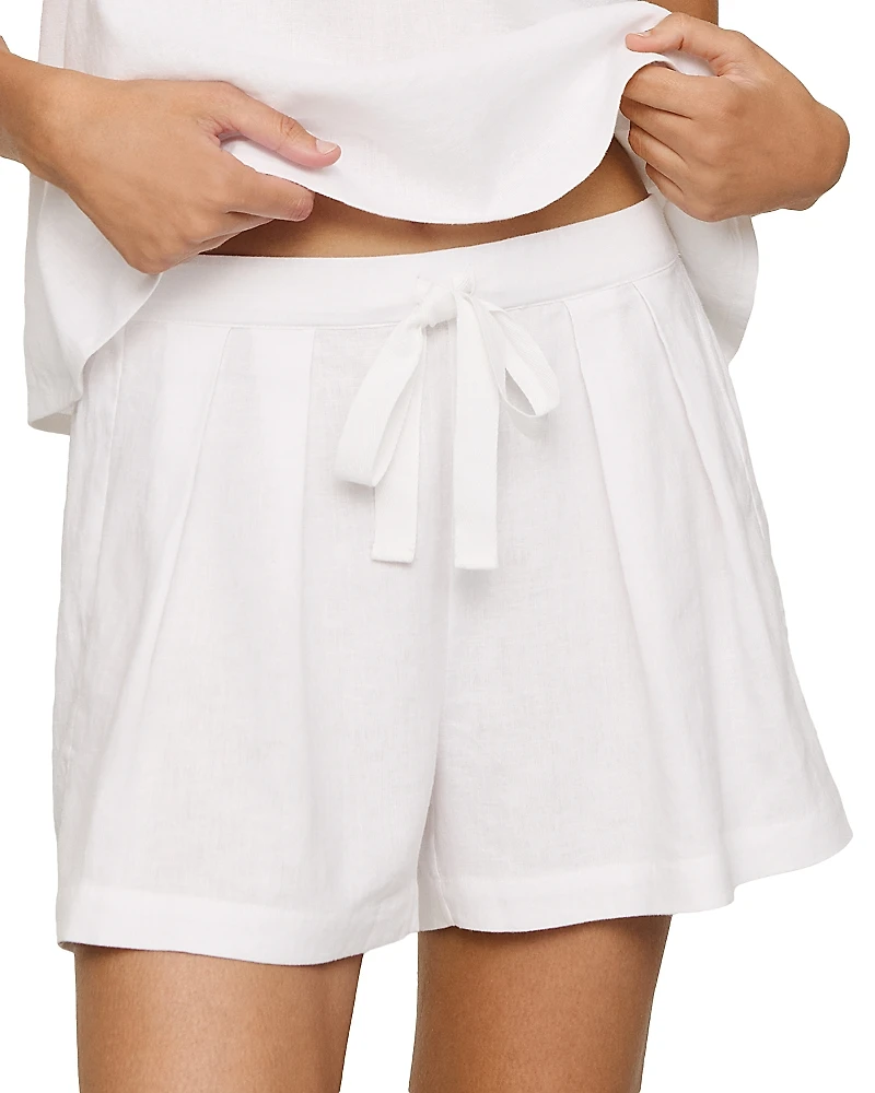 Eberjey Linen Blend Relaxed Pajama Shorts