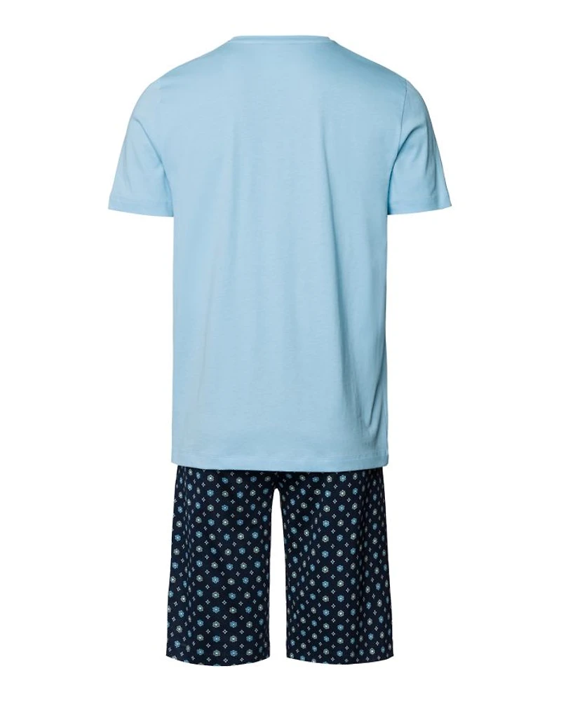 V-Neck Short Sleeve Cotton Pajamas