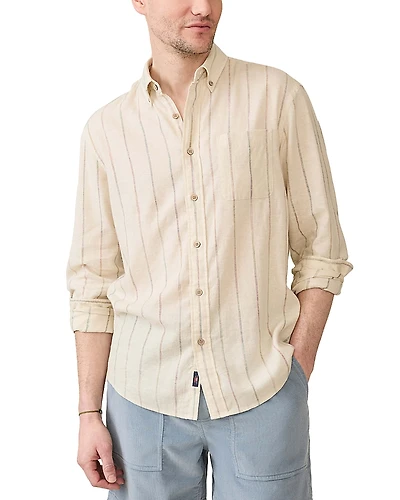 Faherty Regular Fit Button Down Linen Shirt