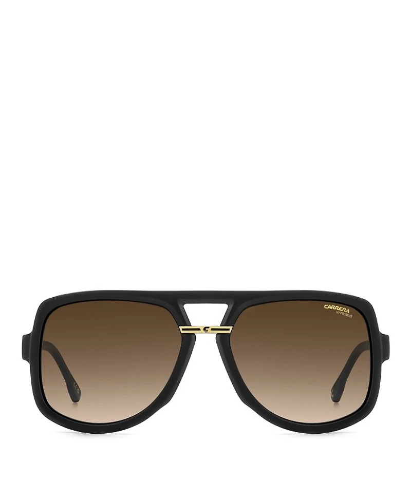 Victory Square Double Bridge Sunglasses, 59mm